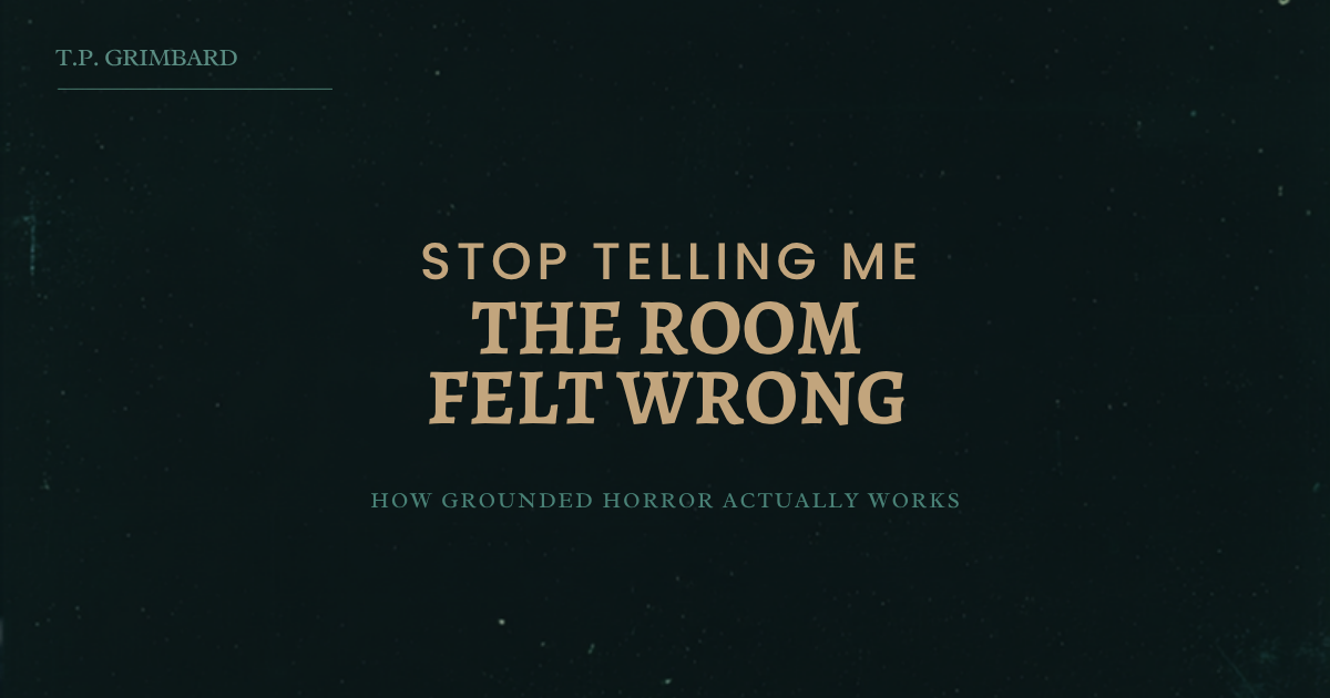 Stop Telling Me the Room Felt Wrong. Show Me the Man Checking the Locks.