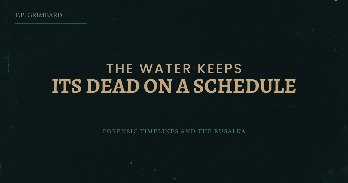 The Water Keeps Its Dead on a Schedule, and Forensics Can Read the Clock